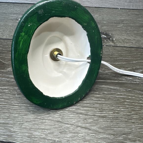 Vintage Ceramic Light Christmas Tree 7 Inches Semi Oval Shape ~repainted - Picture 9 of 12